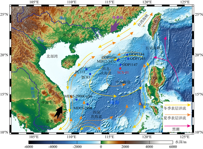 晚更新世以来南海中央海盆沉积物的磁学特征: 对物源和东亚季风演化的指示